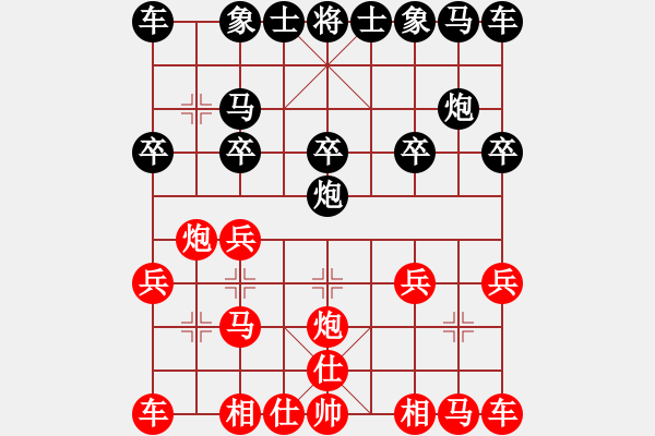 象棋棋譜圖片：1050局 A01- 上仕局-小蟲引擎23層先勝業(yè)3-2 - 步數(shù)：10 