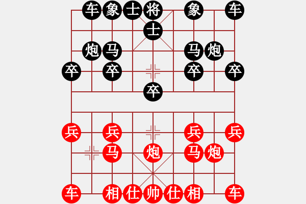 象棋棋譜圖片：飲啖茶,食只包紅負(fù)葬心【中炮七路馬對(duì)屏風(fēng)馬 紅進(jìn)中兵】 - 步數(shù)：10 