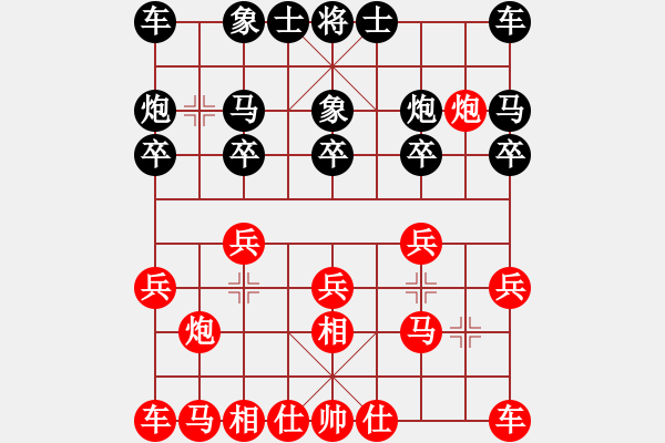 象棋棋谱图片：阮陈杜宁 先和 张亚明 - 步数：10 