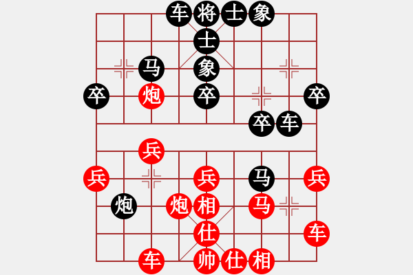 象棋棋譜圖片：殺雞駭猴(1段)-負(fù)-走西門(2段) - 步數(shù)：30 