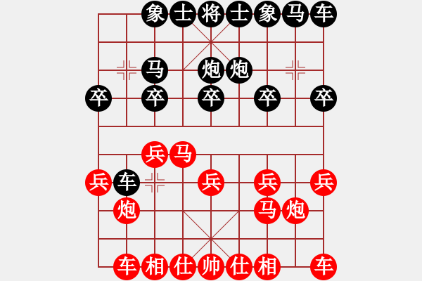 象棋棋谱图片：金波 （红先胜） 许银川 - 步数：10 