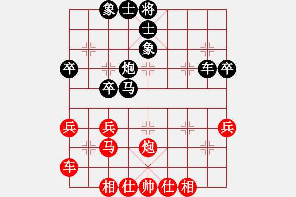 象棋棋谱图片：郭瑞霞     先负 王琳娜     - 步数：40 