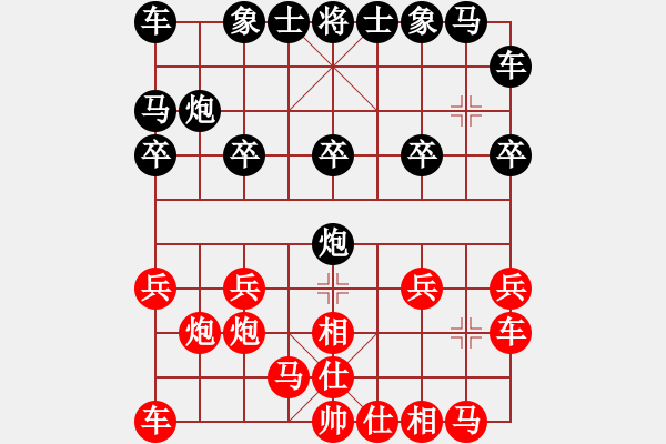 象棋棋谱图片：四川省 周伟 胜 江苏省 赵纯 - 步数：10 