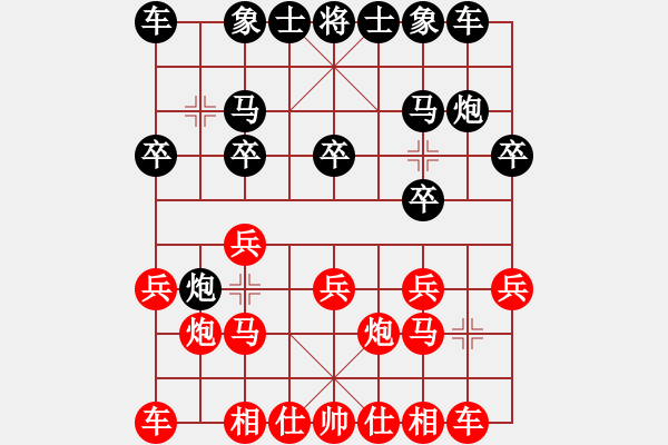 象棋棋譜圖片：waitforyou(9星)-和-豬堅(jiān)強(qiáng)(北斗) - 步數(shù)：10 