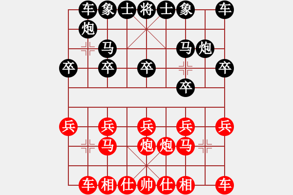 象棋棋譜圖片：醉棋渡河[紅] -VS- 好想有個家＠[黑] - 步數(shù)：10 