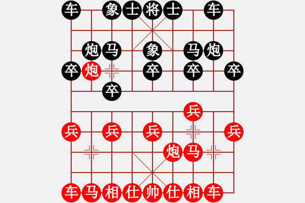 象棋棋譜圖片：葬心紅勝梅山天下【仕角炮對進(jìn)左馬】 - 步數(shù)：10 