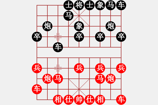 象棋棋譜圖片：美雁 -紅先勝- 天鵝下海鳥不見丶 - 步數：10 