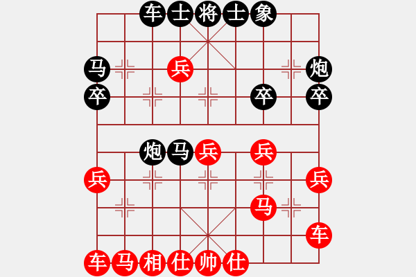 象棋棋譜圖片：老公好厲害(日帥)-勝-湘鋼小周(日帥) - 步數(shù)：30 