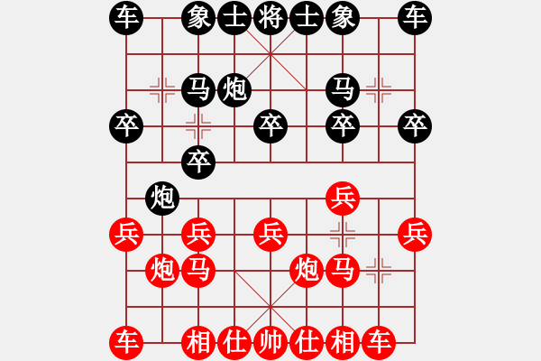 象棋棋谱图片：大学生混团 第7轮 2-2 上海张瑞峰 红先和 广西阚淳斐 - 步数：10 