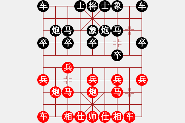象棋棋谱图片：刘奕达 先和 王廓 - 步数：10 