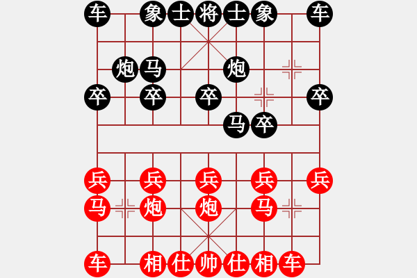 象棋棋譜圖片：葬心紅和紅雙喜HXX〖五七炮對反宮馬〗 - 步數(shù)：10 