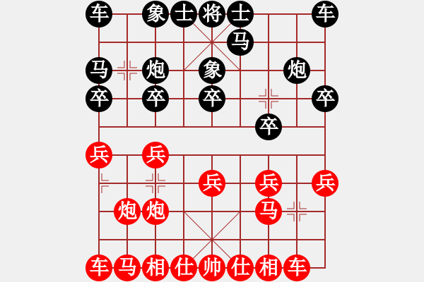 象棋棋譜圖片：心有余悸(無(wú)極)-和- 劉澤剛(玉泉) - 步數(shù)：10 