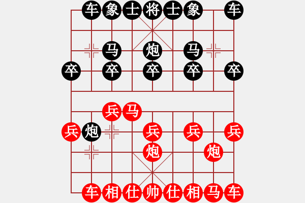 象棋棋谱图片：王一(4段)-胜-反弹琵琶(月将) - 步数：10 