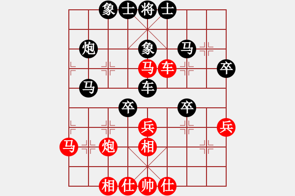 象棋棋譜圖片：笑看棋騎[-] -VS- 山 雞[759122344] 強(qiáng)5 8 15 - 步數(shù)：40 