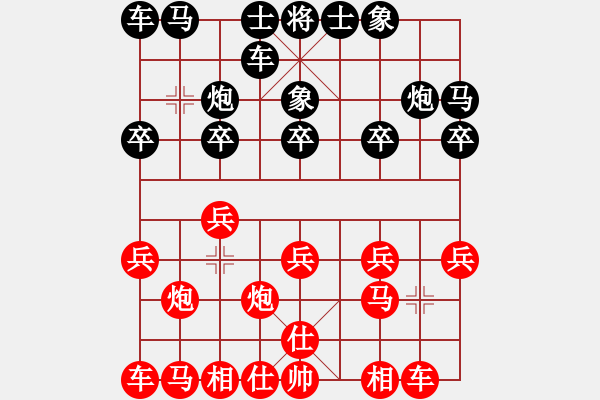 象棋棋譜圖片：張世興     先負(fù) 童本平     - 步數(shù)：10 