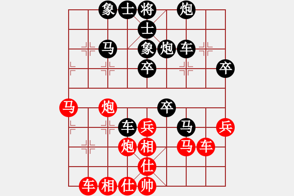 象棋棋譜圖片：ゞ★禾日火因[4429788] -VS- 文彬[137858278] - 步數(shù)：40 