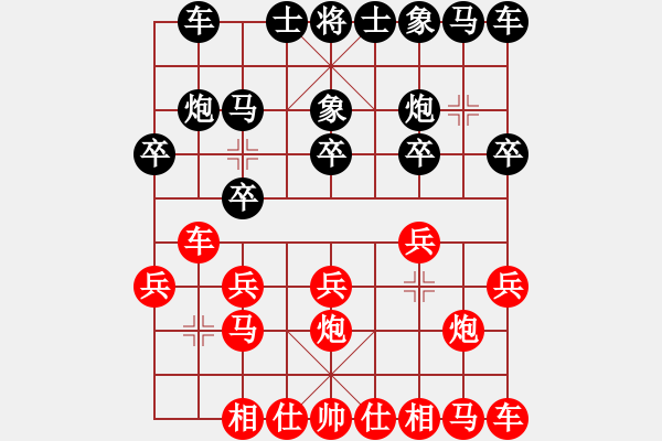 象棋棋谱图片：象棋旋风2.1比赛版(包时:180分钟) 先和 金蛇狂舞迷信 - 步数：10 