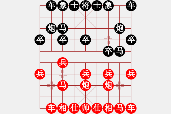 象棋棋谱图片：黄竹风 先和 张彬 - 步数：10 