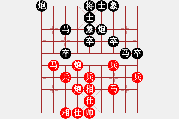 象棋棋譜圖片：4臺(tái) 世紀(jì)盛業(yè) 王龍波勝 正和工藝 張偉成 - 步數(shù)：40 