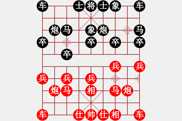 象棋棋谱图片：第29局 金海英（先胜）尤颖钦-起马对挺卒 - 步数：10 