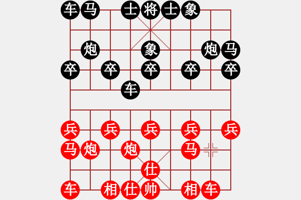 象棋棋譜圖片：過宮炮--起左橫車（紅先負(fù) 深賽3） - 步數(shù)：10 