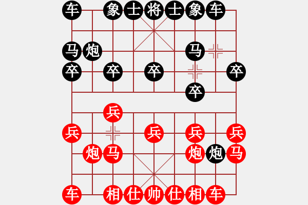 象棋棋谱图片：黑龙江省社体与棋牌中心 李丹阳 和 黑龙江省社体与棋牌中心 姜瑀 - 步数：10 