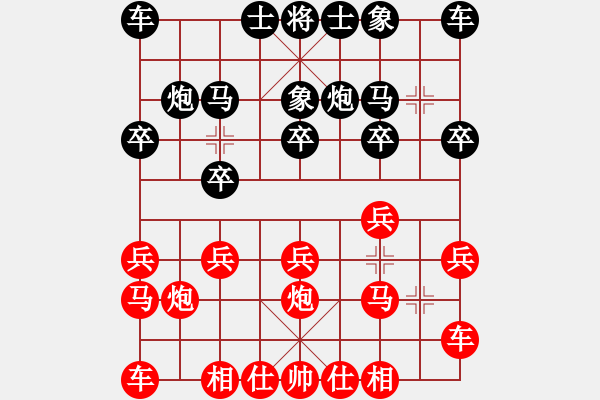 象棋棋譜圖片：侯昭忠 先和 魯越東     - 步數(shù)：10 