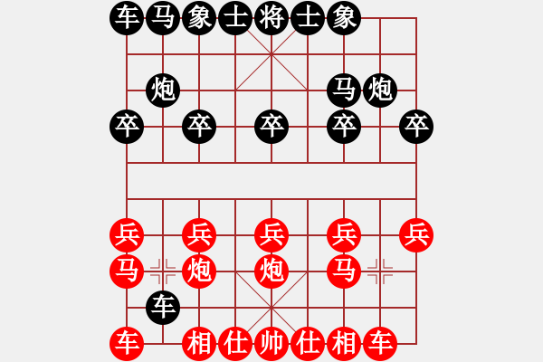 象棋棋谱图片：jiajiatama[红] -VS- 从心开始[黑] - 步数：10 