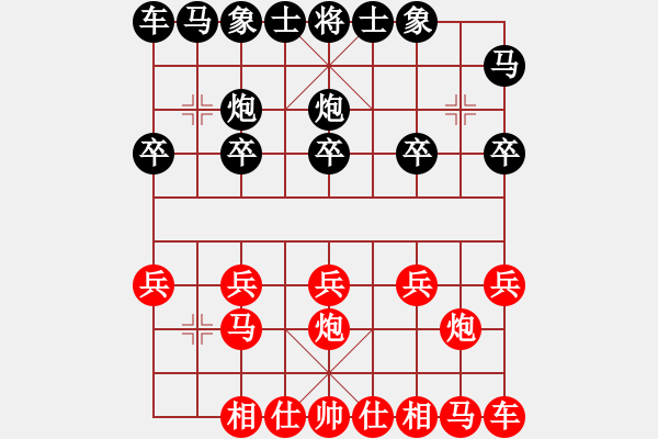 象棋棋譜圖片：仙子棋后［紅］VSiphone［黑］ - 步數(shù)：10 