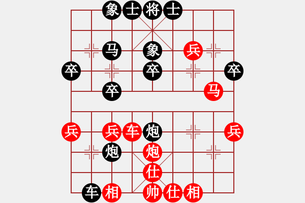 象棋棋譜圖片：杏花村牧童(9星)-勝-問白云(無極) - 步數(shù)：30 