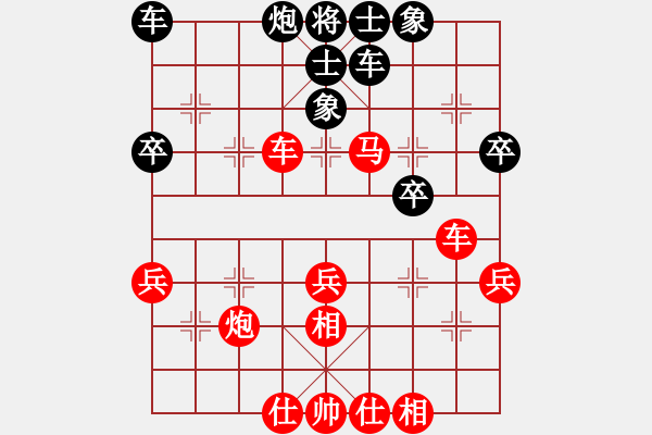 象棋棋譜圖片：中炮巡河車對屏風(fēng)馬（紅勝） - 步數(shù)：40 