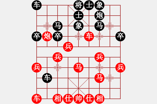 象棋棋譜圖片：2006年第三屆梁山賽第九輪：聽雨軒如夢(mèng)(9段)-勝-鶴城好漢雨(5r) - 步數(shù)：30 