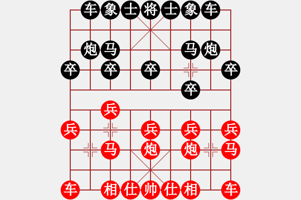 象棋棋譜圖片：五七炮對屏風(fēng)馬進(jìn)３卒 執(zhí)黑對局 - 步數(shù)：10 