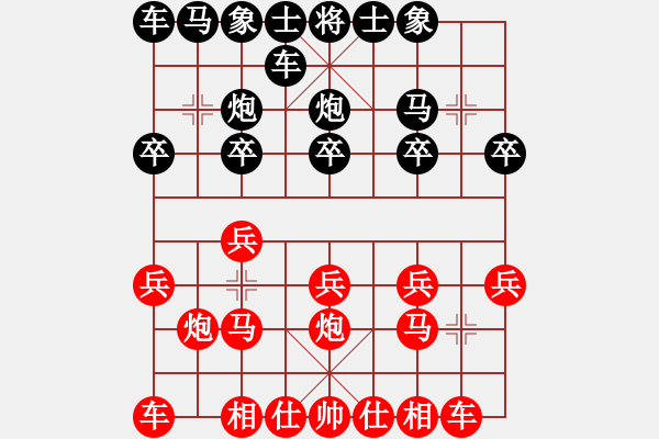 象棋棋谱图片：柳大华 先和 谢业枧 - 步数：10 