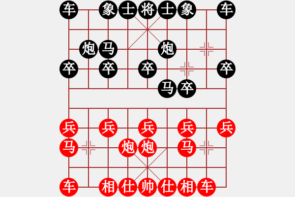 象棋棋谱图片：第 2 局 北京 谢思明 （先负） 河北 胡 明 - 步数：10 