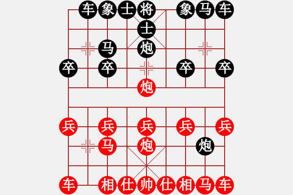 象棋棋谱图片：阳光君子(1星)-胜-kkkkkkkl(6弦) - 步数：10 