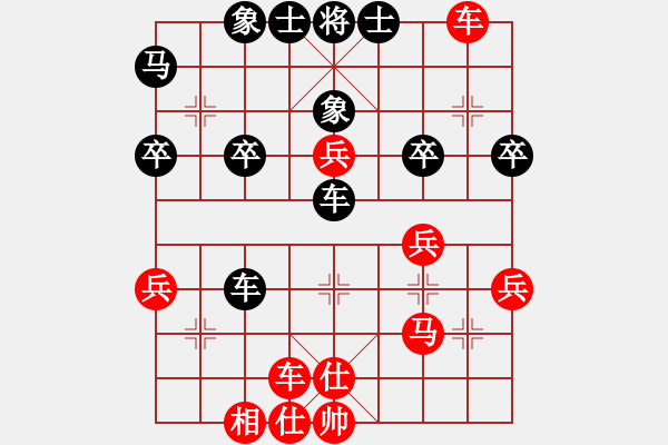象棋棋谱图片：阳光君子(1星)-胜-kkkkkkkl(6弦) - 步数：40 