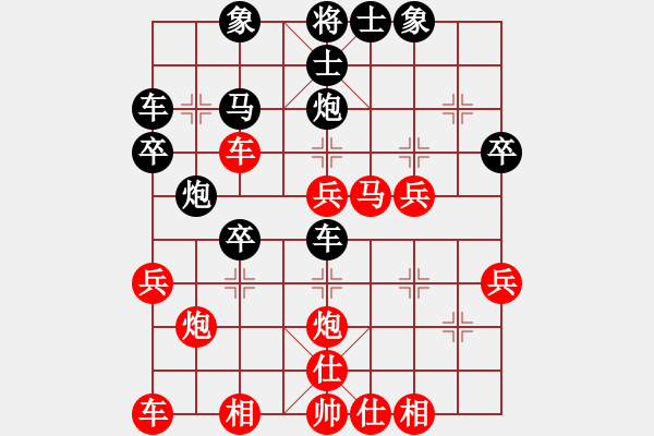 象棋棋譜圖片：2013大師網(wǎng)網(wǎng)名爭霸賽 沙場秋來點(diǎn)雄兵 先勝 3fzhyix - 步數(shù)：40 