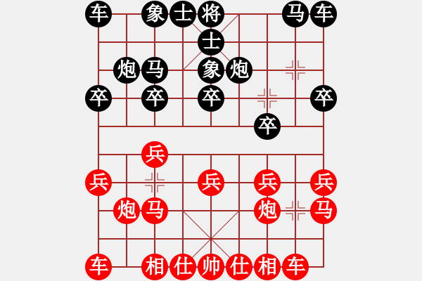 象棋棋譜圖片：葬心紅勝※皇家貴族※老綿羊【對(duì)兵轉(zhuǎn)兵底炮】 - 步數(shù)：10 