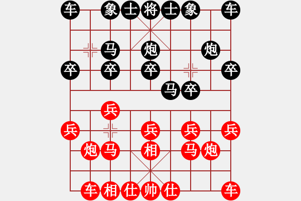 象棋棋谱图片：【11】潘振波 和 程进超 - 步数：10 