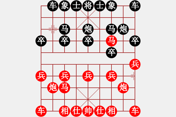 象棋棋譜圖片：17局 A02- 邊馬局-BugChess Plus 19-07-08 x64(18層) (先和) - 步數(shù)：10 