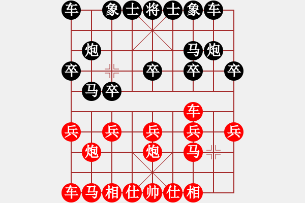 象棋棋譜圖片：輕舞飛揚[紅] -VS- ★龍口浪子★[黑](4) - 步數(shù)：10 