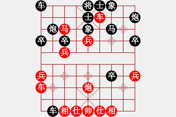 象棋棋譜圖片：急進(jìn)中兵-黑車8進(jìn)8之后（車8平2變）-4-2（紅優(yōu)） - 步數(shù)：10 