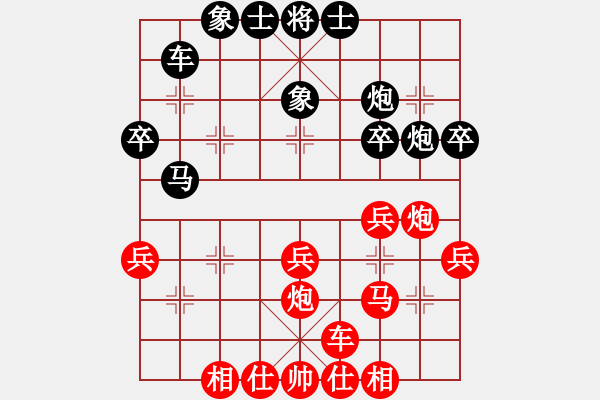 象棋棋譜圖片：指點江山[2500461004] 后負 逆風飛翔[1558755634] - 步數(shù)：30 