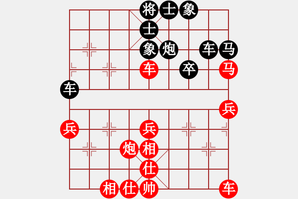 象棋棋譜圖片：人在旅途[1061806041] -VS- 橫才俊儒[292832991] - 步數(shù)：40 