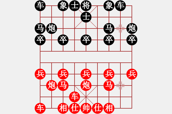 象棋棋譜圖片：紅進(jìn)七路馬對(duì)直車士6進(jìn)5 - 步數(shù)：10 