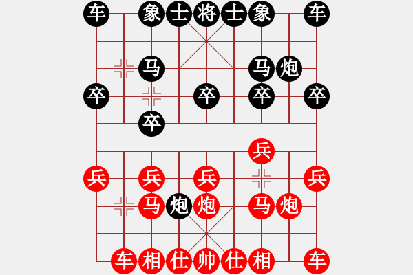 象棋棋譜圖片：熱血盟●溫柔一刀[紅] -VS- 熱血盟__梨都怪俠[黑] - 步數(shù)：10 