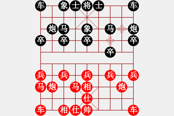 象棋棋譜圖片：平凡人（業(yè)余無級(jí)）負(fù) 隨心所欲（業(yè)余無級(jí)） - 步數(shù)：10 