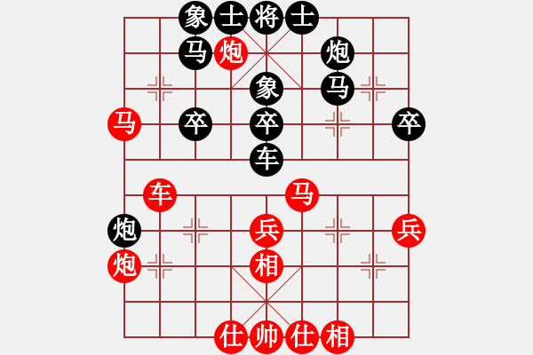 象棋棋譜圖片：2019第四屆智運(yùn)會(huì)專(zhuān)男團(tuán)賽張申宏先勝王躍飛3 - 步數(shù)：40 