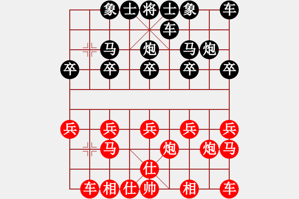 象棋棋譜圖片：中炮應(yīng)過宮炮（黑勝） - 步數(shù)：10 